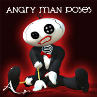 12 Left and 12 Right poses for Angry Man -  RDNA Christmas Freebie