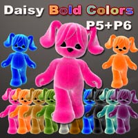 10 material color settings for Lady LittleFox's Daisy and her default velvet texture